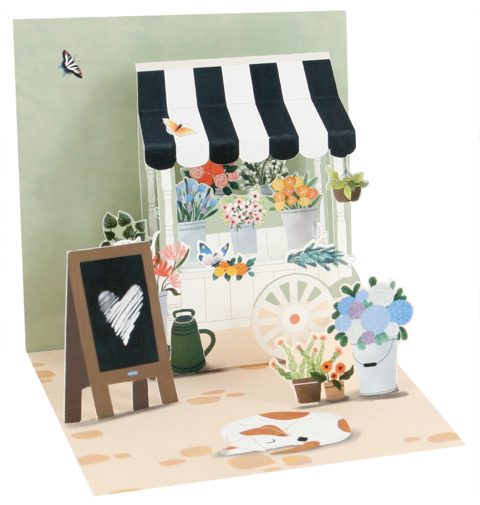 Miniature greeting card - The flower shop