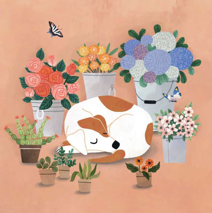 Miniature greeting card - The flower shop
