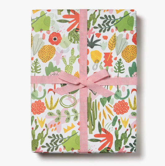 Rouleau Papier cadeau - Jardin de plantes grasses