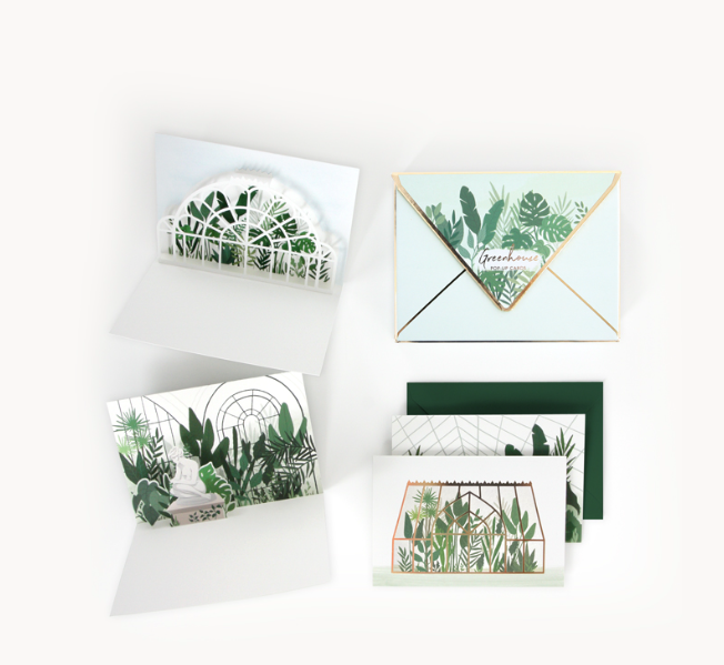 Boîte de cartes de souhaits 3D - serre
