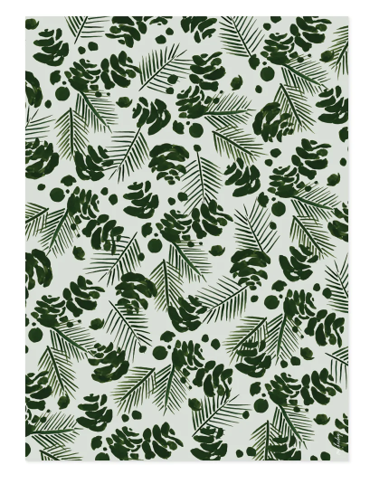Papier d'emballage pommes de pin
