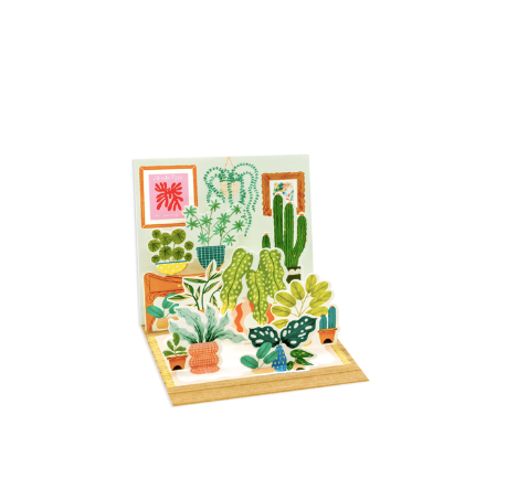 Miniature greeting card - The plant room