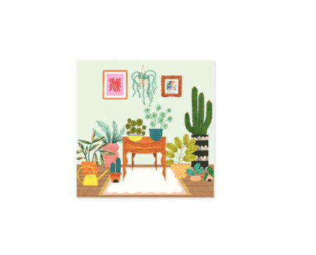 Miniature greeting card - The plant room