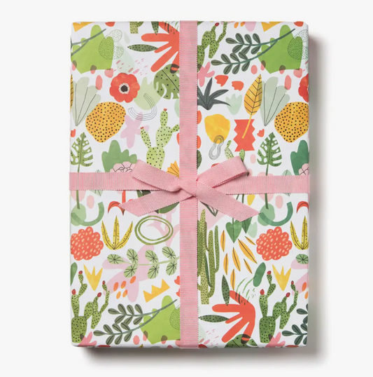 Gift wrapping paper roll - Garden of succulents