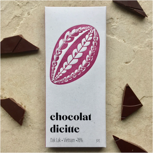 Chocolat dicitte Đắk Lắk, Vietnam 76%