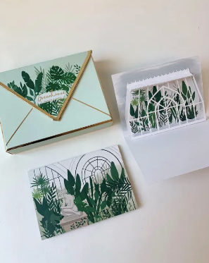 3D greeting card box - greenhouse